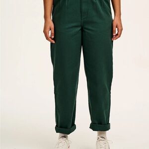 Lucy & Yak / Addison - Tapered Twill Trousers in Posy Green / (UK 24) US 20